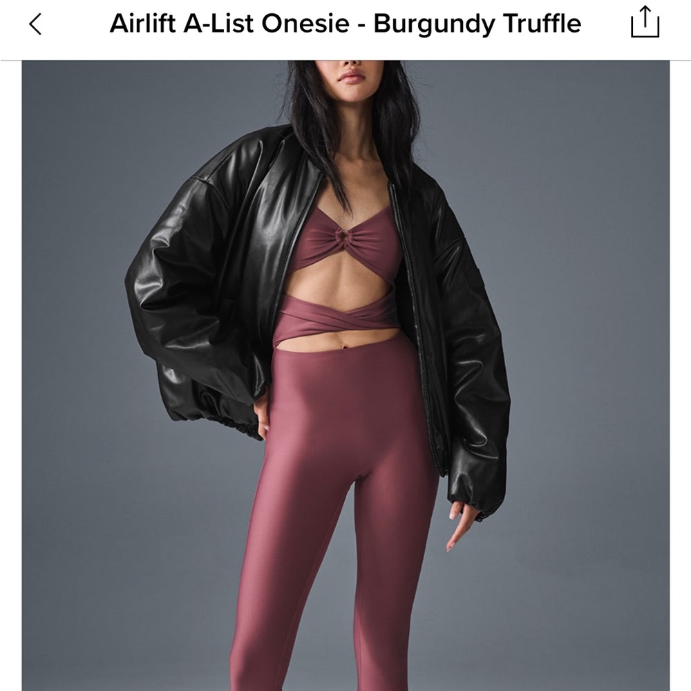 Airlift A list Onesie in Burgundy Truffle